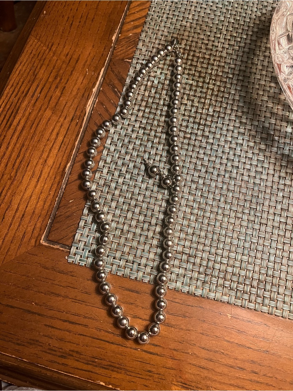 Park Lane Silver Beaded Necklace
